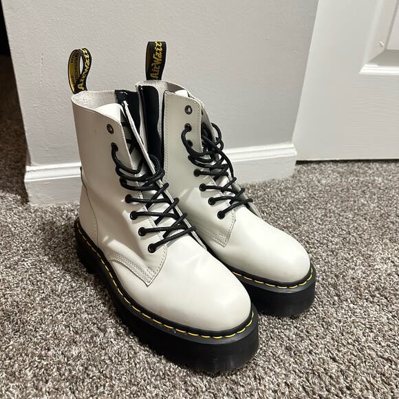 Dr. Martens Jadon White Eight Eye Boots Sz 9 main image 9